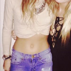 Nude forever 21 cropped top